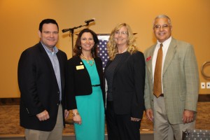 From left, Dr. David R. Snow, director of military affairs, Board of Regents of the University System of Georgia; retired Maj. Gen. Maria Britt, associate vice president for operations for Kennesaw State University; retired U.S. Air Force Col. Patricia Ross, military affairs director for the Technical College System of Georgia; and Eddie Williams, Atlanta economic liaison, Veterans Economic Community Initiative.