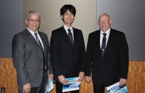 Toyo Tires representatives, from left, are: John Broussard, Akito Tanaka and Don Waterhouse