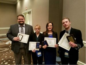 Photo of students Coty Jones, Malak Elgaydi, Charity Ledford and David John.