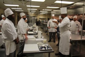 Photo of Certified Master Chef Daryl Shular speaking to CTC Culinary Arts students.