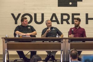 Photo of panel at "Beer: Where Science, Economy and Culture Collide" event.