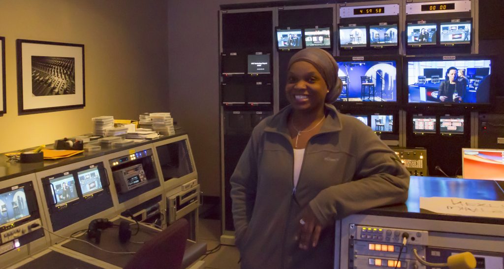 Chattahoochee Tech TV Production student Ty Fletcher, of Powder Springs, volunteered at the Mountain View Campus Open House. "I'm excited about all the possibilities I have when I graduate," said Fletcher.