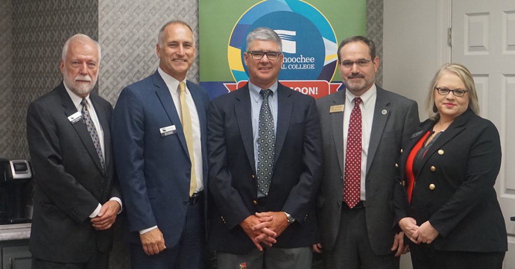 The Chattahoochee Technical College Board of Directors welcomed new Board member Chip Poth met at their August 2019 meeting, which was held in Gilmer County.