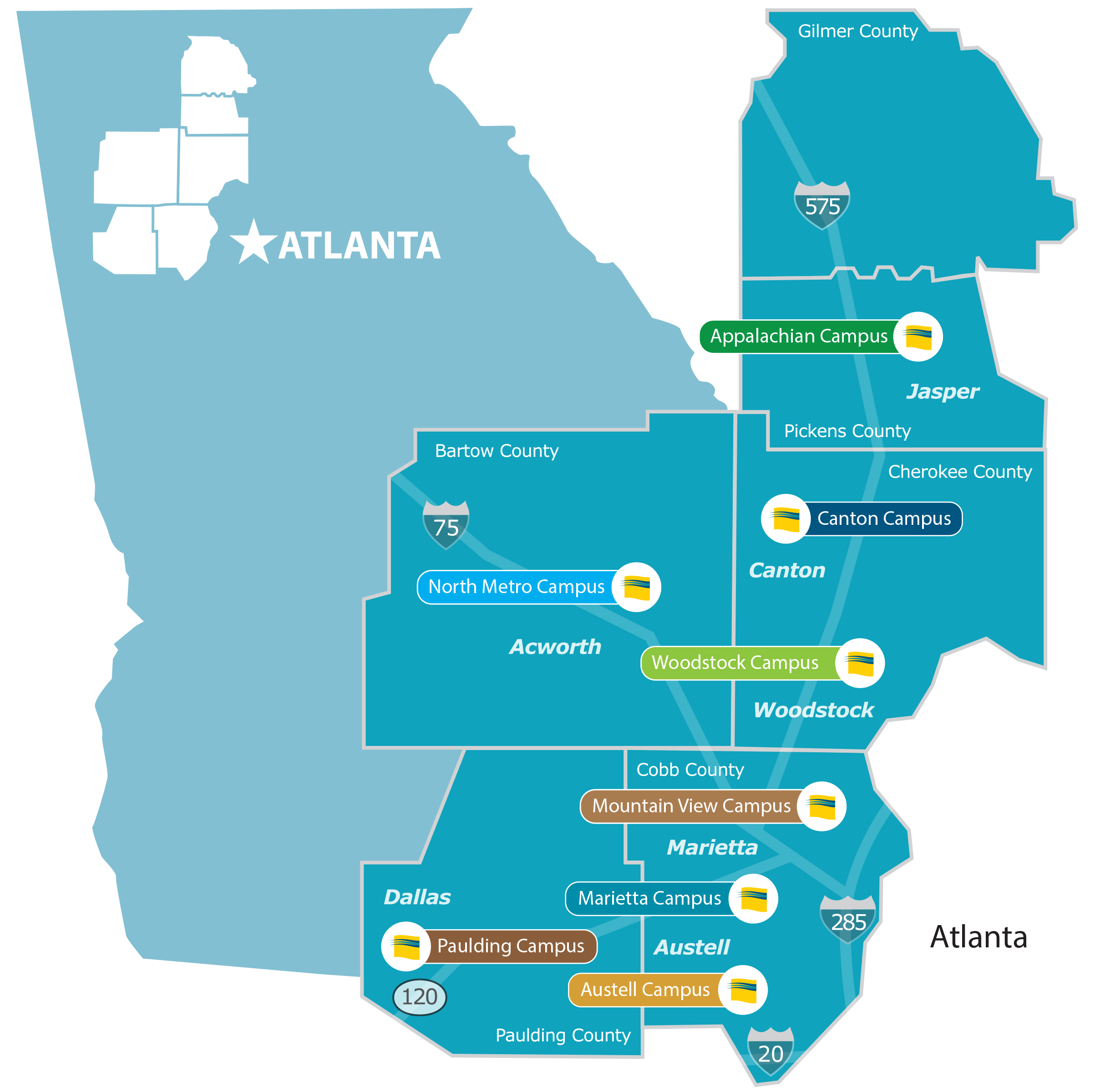 Chattahoochee Tech Marietta Campus Map