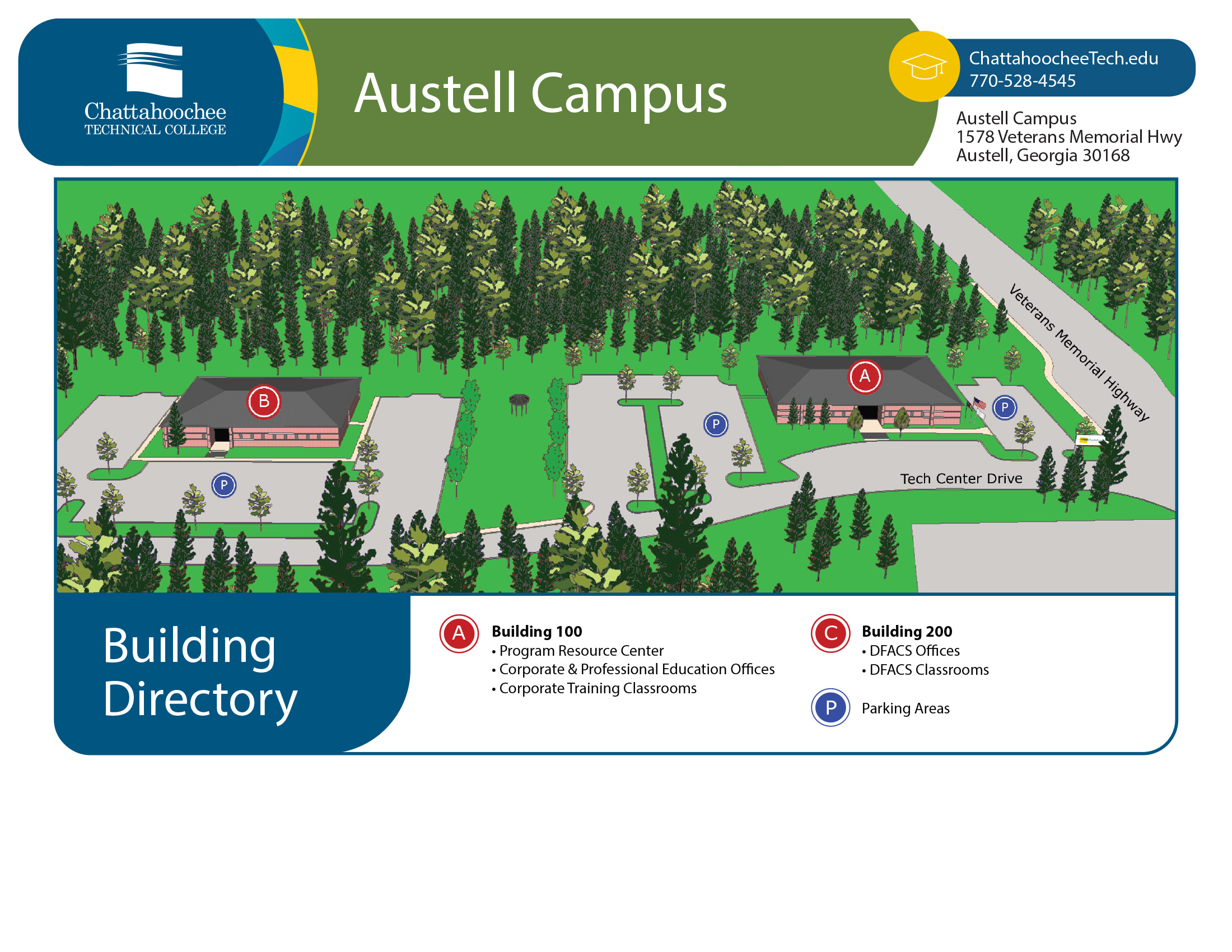 Chattahoochee Tech Marietta Campus Map