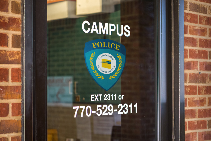Campus Police Door