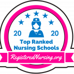 Shown here is the Top Ranked Nursing School badge earned by Chattahoochee Tech.