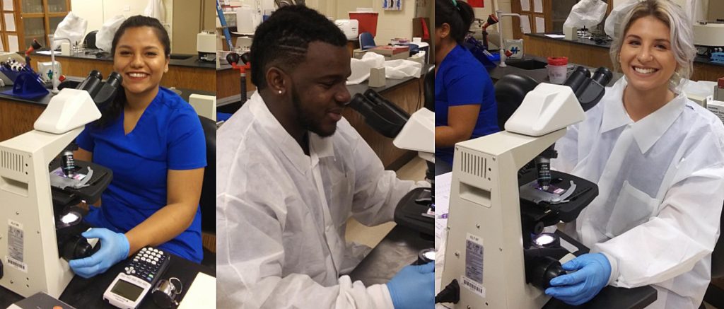 Shown here, l-r, are Chattahoochee Tech students Githza Torres, Desmond Keneose Echi-Omadia, and Sara Stansell.