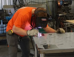 CTC welding student Wes Lindsay at Lane Mechanical