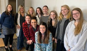 Shown here, from a photo taken in January 2020 at their first design meeting for their class project, are the Chattahoochee Tech Interiors program students with Lead Instructor Ginger Burton.