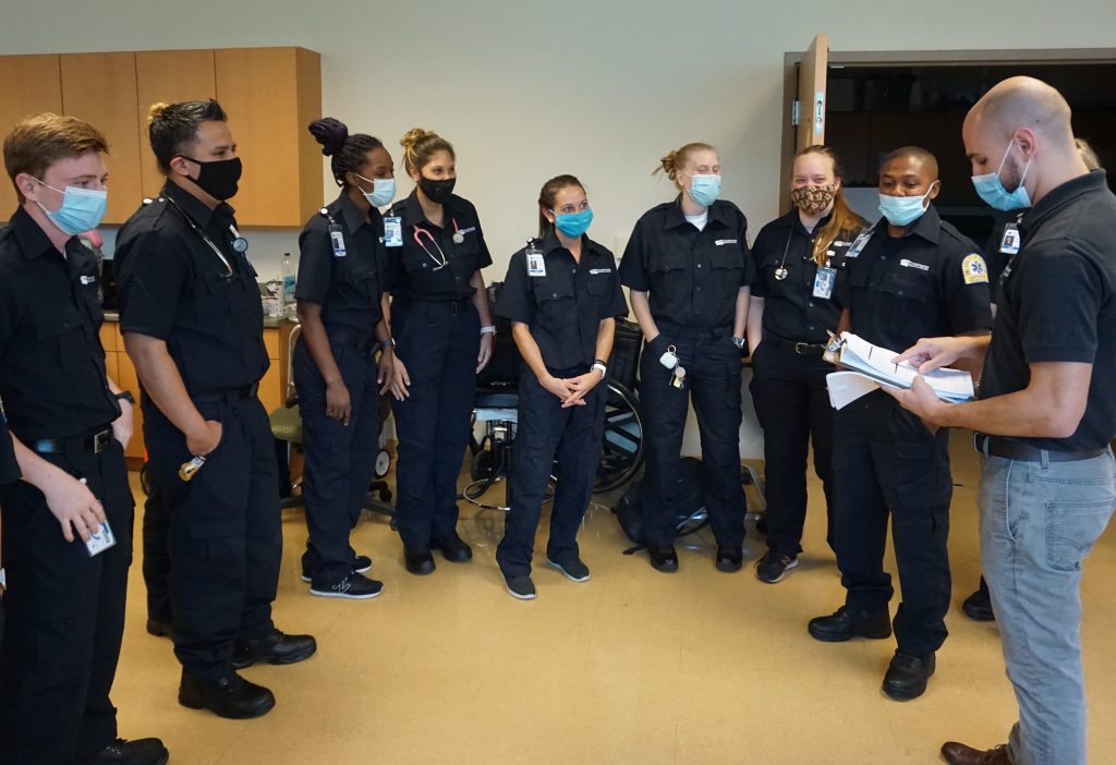 EMT students at CTC with Instructor Brian LeSage