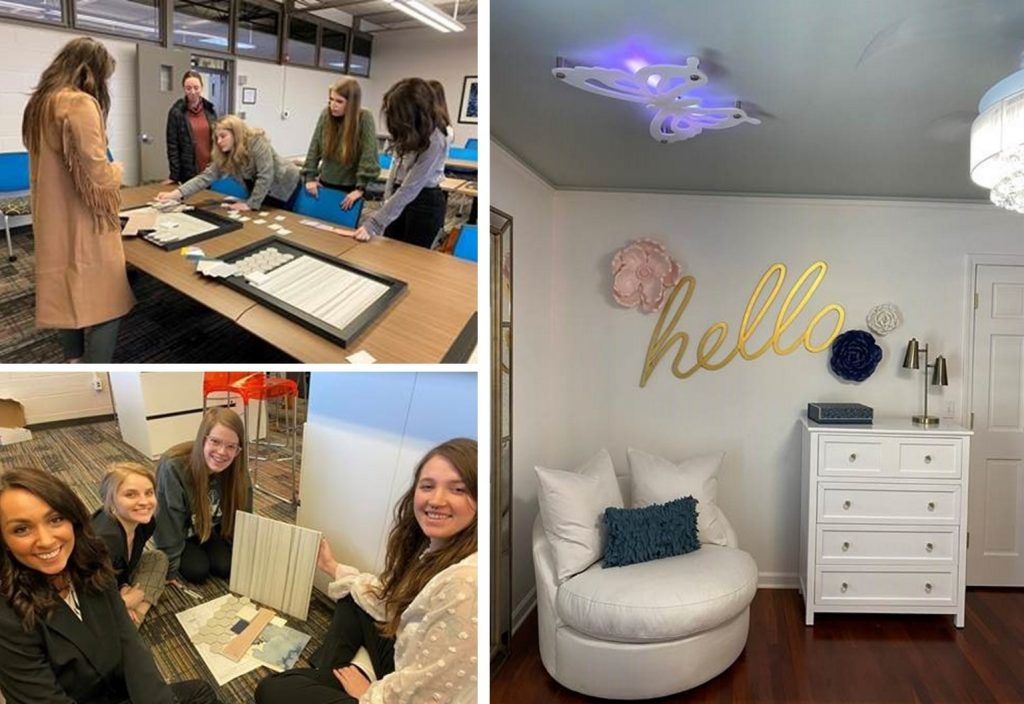 Before the coronavirus pandemic hit during spring semester, these students met in person at the Chattahoochee Tech Woodstock Campus to plan every detail of the design for this class project.