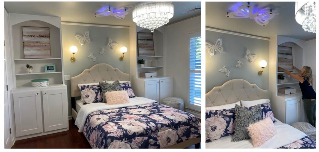 Shown here is the bedroom designed by the Chattahoochee Tech students.