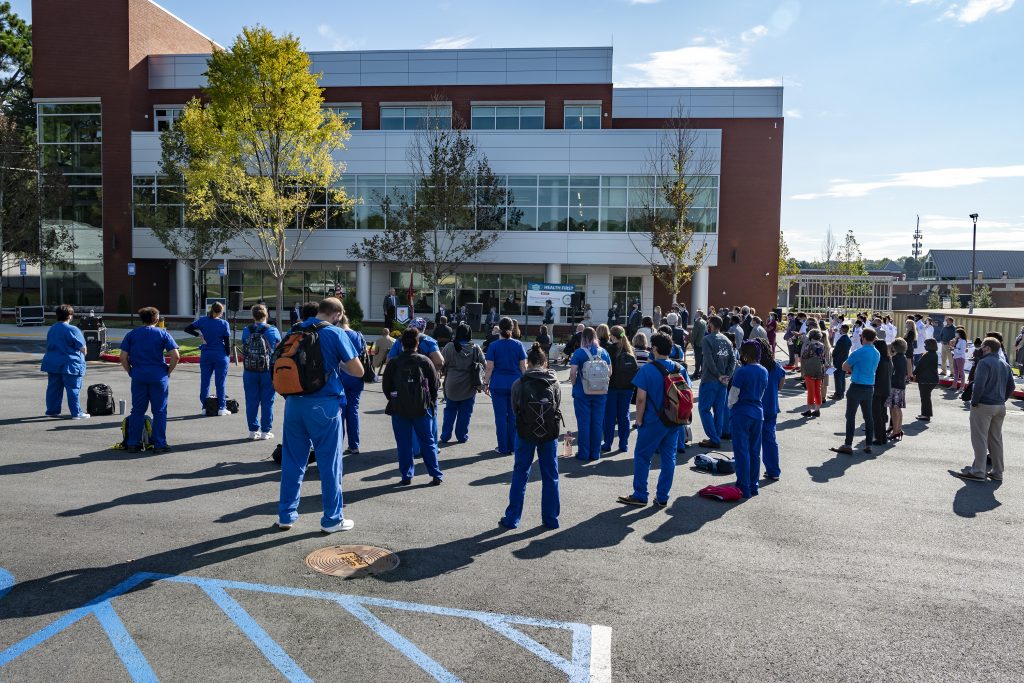 Chatt Tech students gathered with state and local leaders to celebrate the college's brand new health science building.