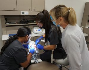 Dental Assisting students at Chatt Tech practice patient skills.