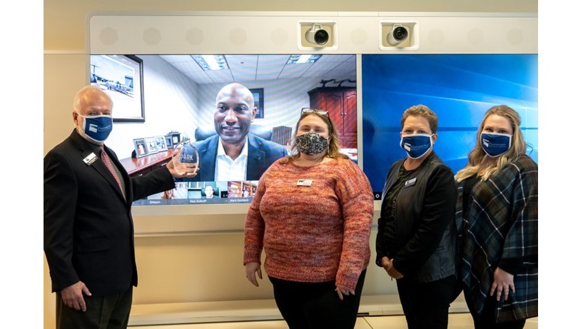 In a virtual event presentation, Roderick McLean accepts the SPARK award on behalf of Lockheed Martin.