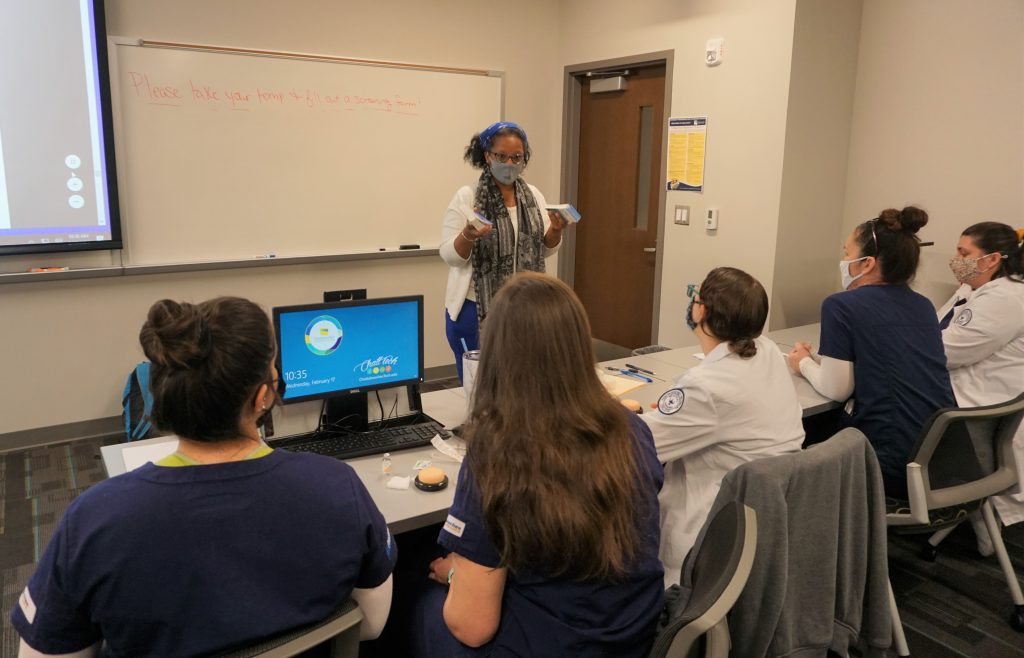 CTC Practical Nursing Program Director Aleta Harper leads a Medical-Surgical class for Chattahoochee Tech Practical Nursing program students.