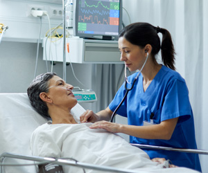 Nurse comforting a patient