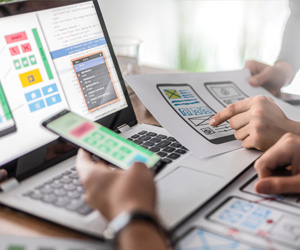 smartphone and computer screen