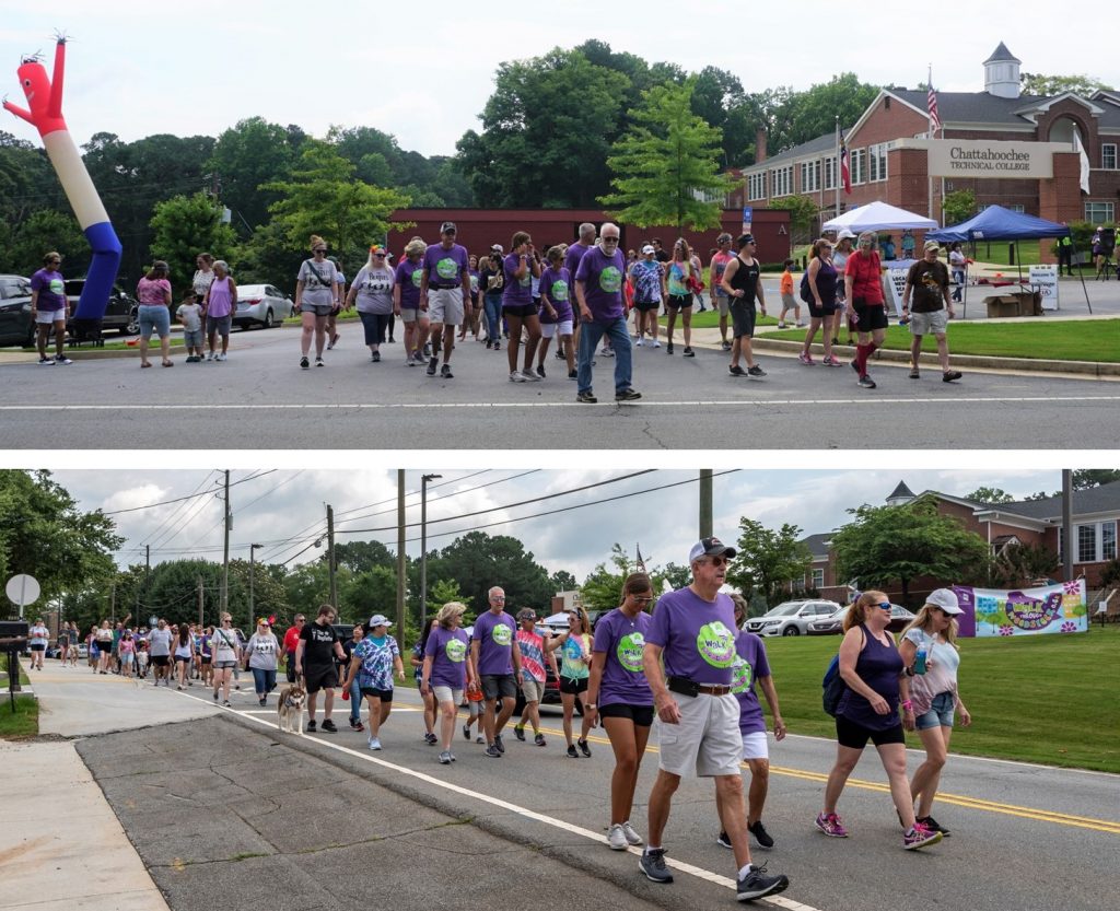 Participants began the route at the Woodstock Campus.