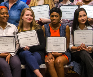 A group of students