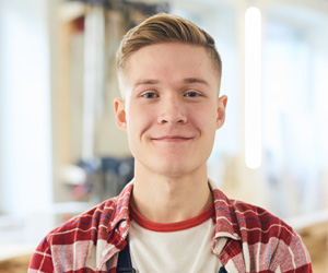 Smiling student