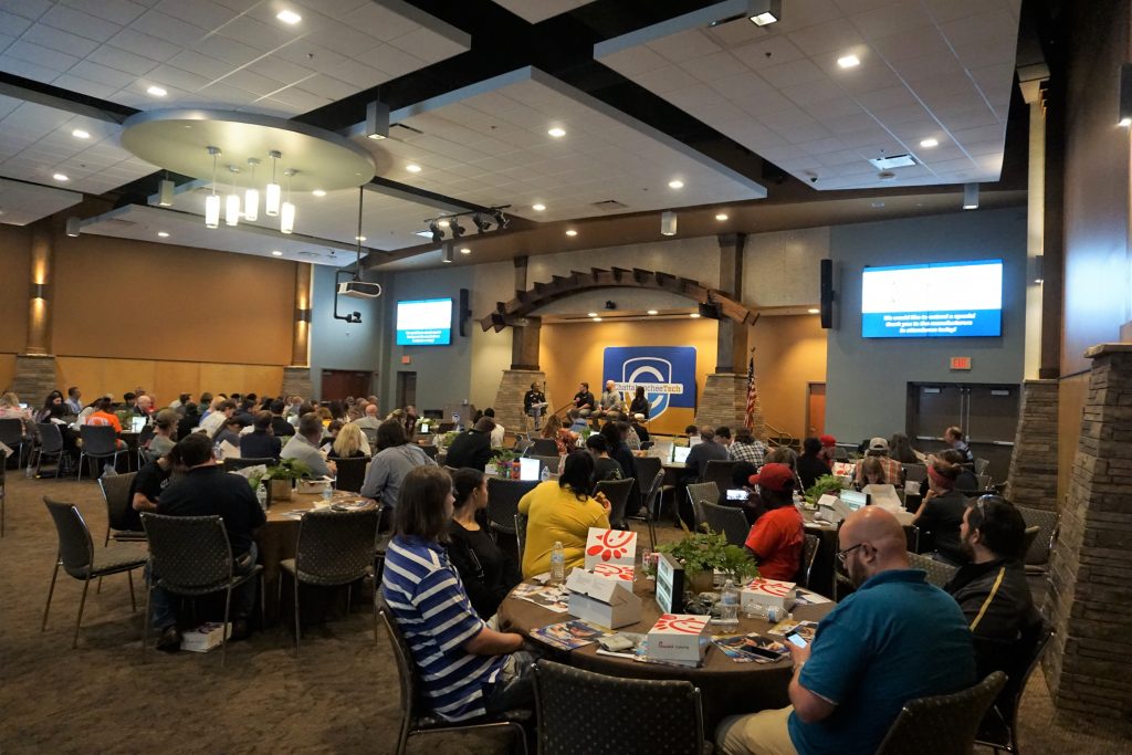 High school students and local industry representatives attended a lunch-and-learn at the North Metro Campus.