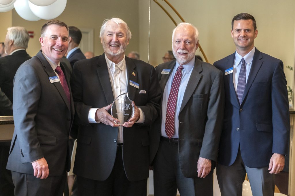 Shown here are Board of Trustees Chair Mark Goddard, Board of Trustees member Max Caylor, Chattahoochee Tech President Dr. Ron Newcomb, and Board of Trustees member Jeff Butterworth.