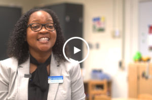 Instructor Tamika Brundidge being interviewed