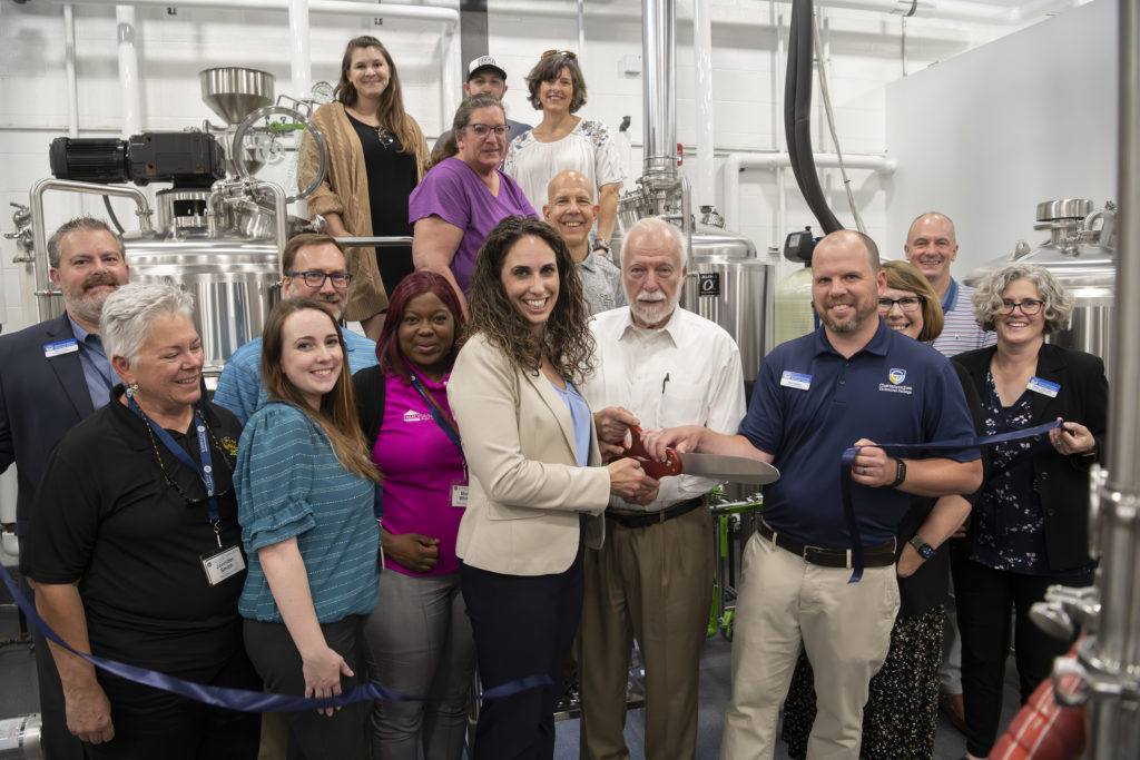 Chattahoochee Tech and Chamber officials cut the ribbon for the new program