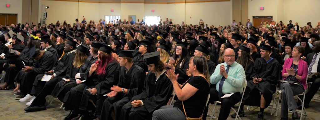 Family and friends filled the room to celebrate commencement with the Adult Education graduates