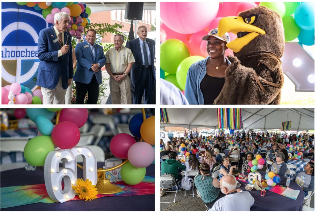 Marietta Mayor Steve Tumlin is shown here along with students, faculty and staff at the celebration.