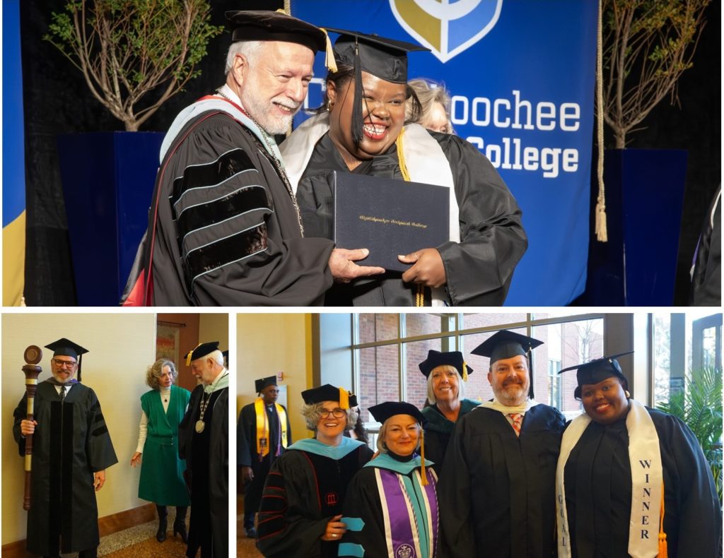 Students and faculty gathered at the Clarence Brown Conference center for commencement