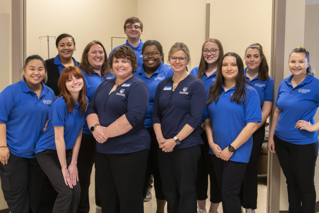 Chatt Tech OTA Program Director Amy Shaffer is shown here with OTA Instructor Amanda Caldwell and a recent group of Chatt Tech OTA students.