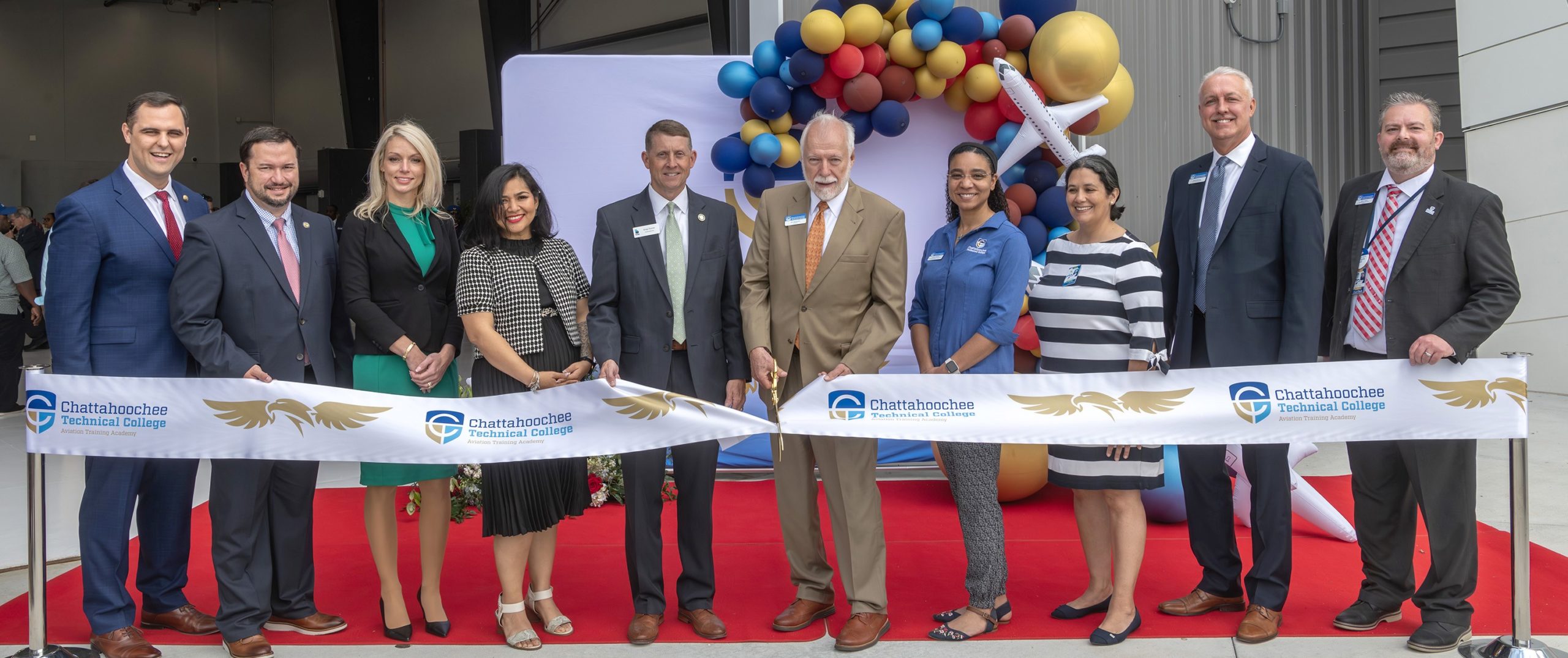 Chatt Tech and state officials cut ribbon for Aviation Training Academy