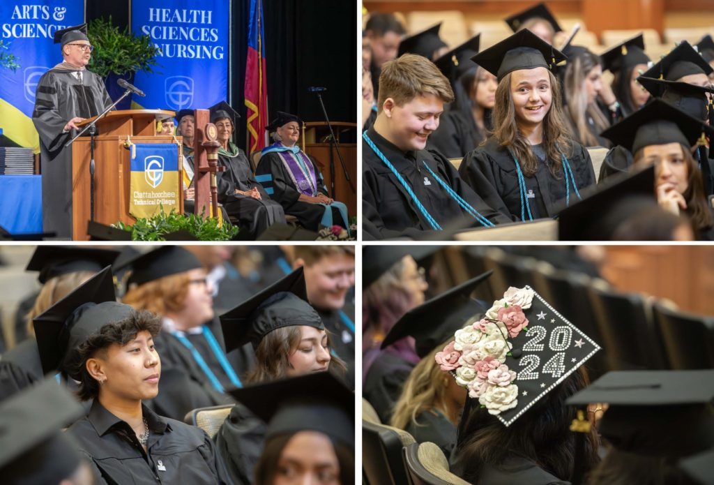 Students gathered at the Clarence Brown Conference Center for the commencement ceremonies.