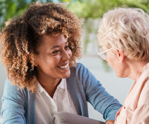 Social Worker Assisting a person