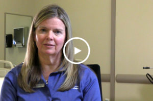 Instructor Amanda Caldwell being interviewed